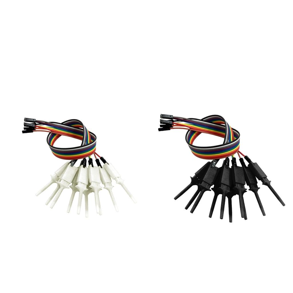 20 Pieces Logic Analyzer Cable Probe Test Hook Clip Line White+Black