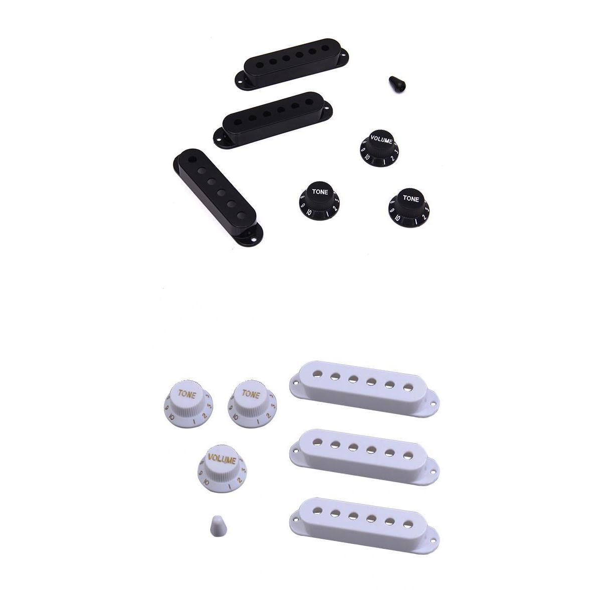 6pcs Single Coil Pickup Cover with 1V2T Crontrol Knobs for Electric Guitar