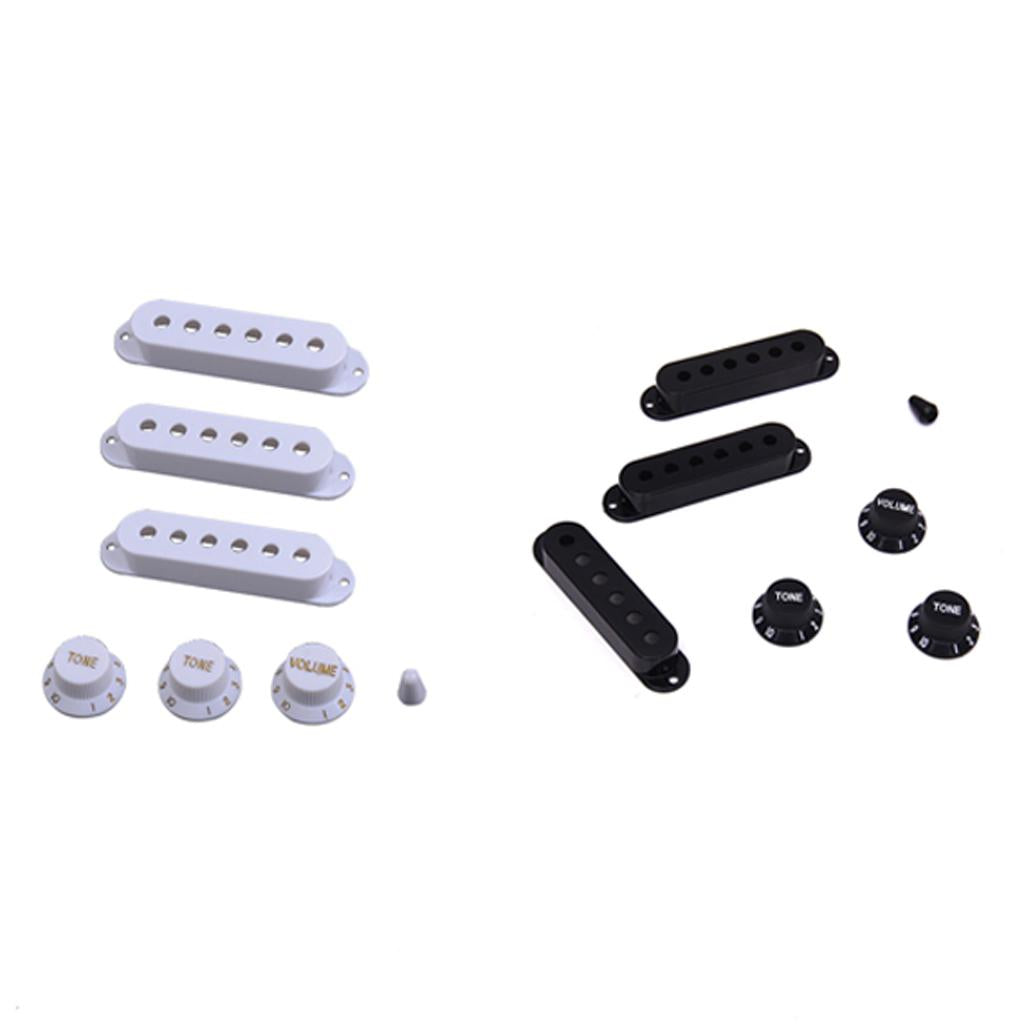 6pcs Single Coil Pickup Cover with 1V2T Crontrol Knobs for Electric Guitar