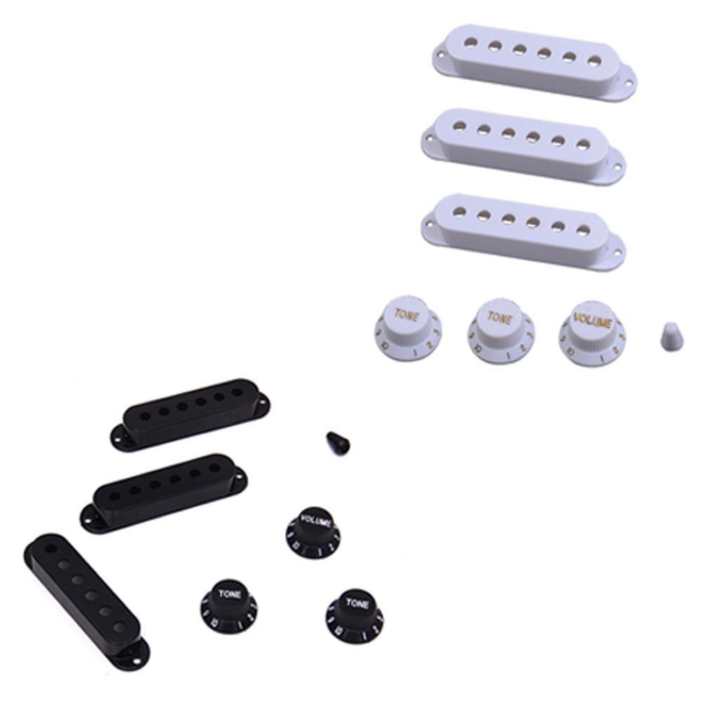 6pcs Single Coil Pickup Cover with 1V2T Crontrol Knobs for Electric Guitar