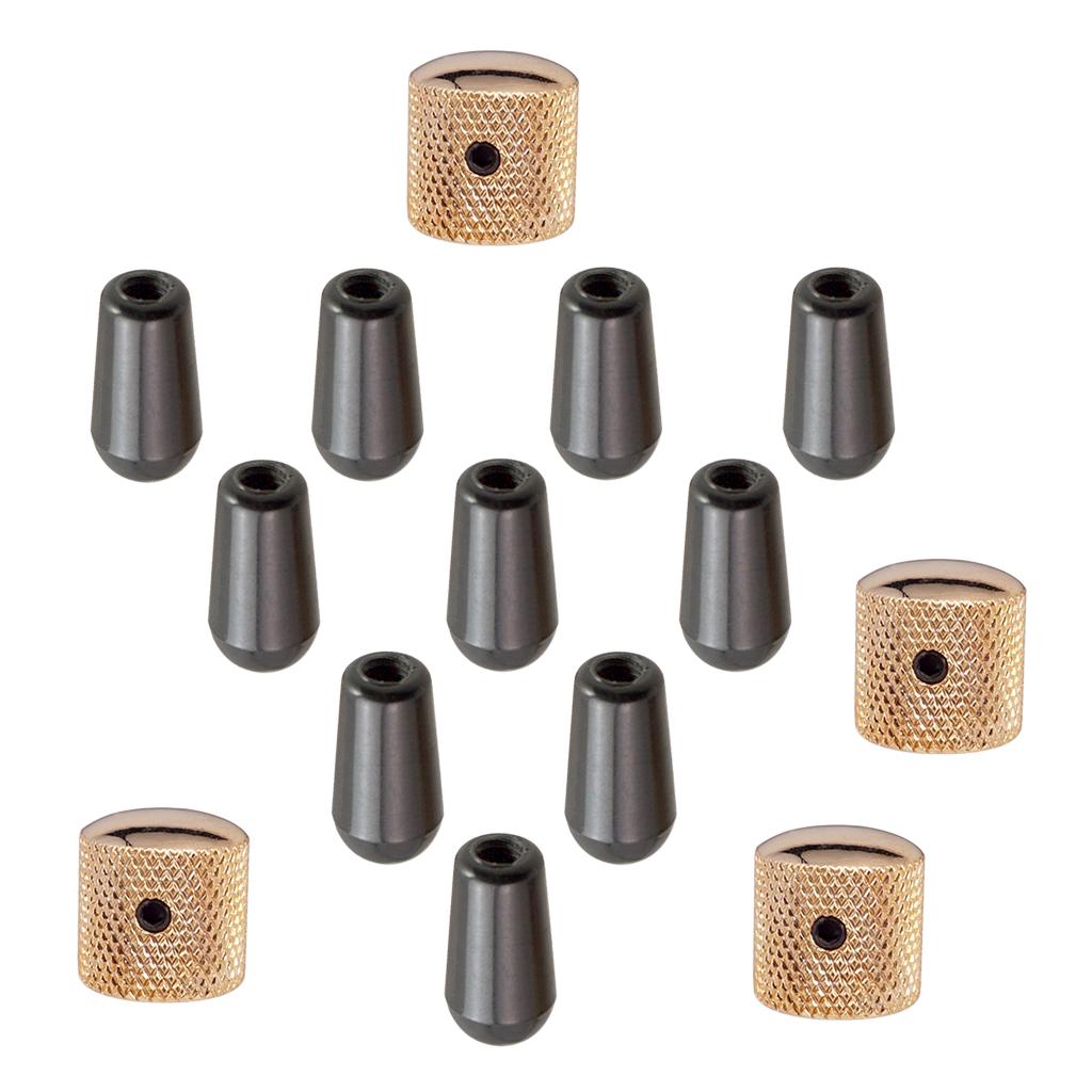 4pcs Brass Dome Knobs Screw Type+3 Way Toggle Switch Knobs for LP EPI Guitar