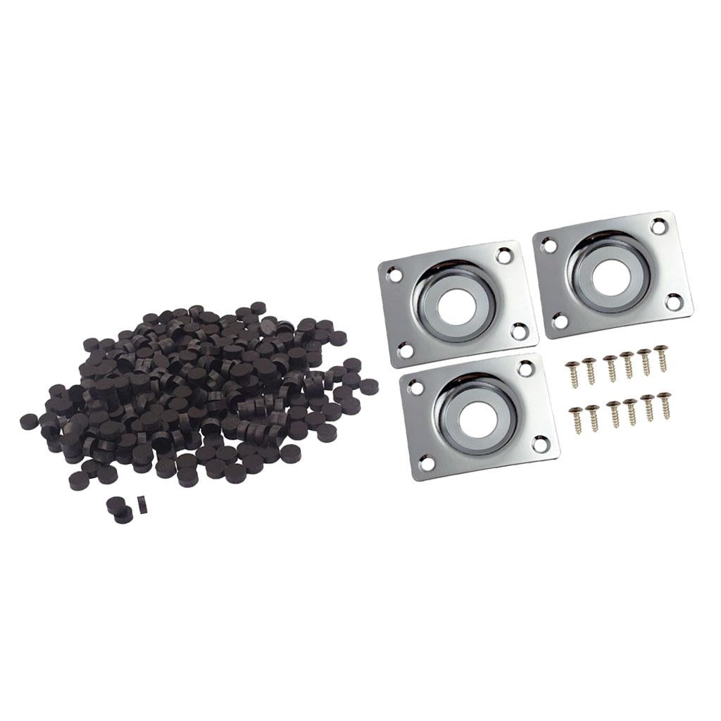 3pcs Guitar Output Jack Socket Plate+300pcs Fingerboard Fretboard Dots Inlay