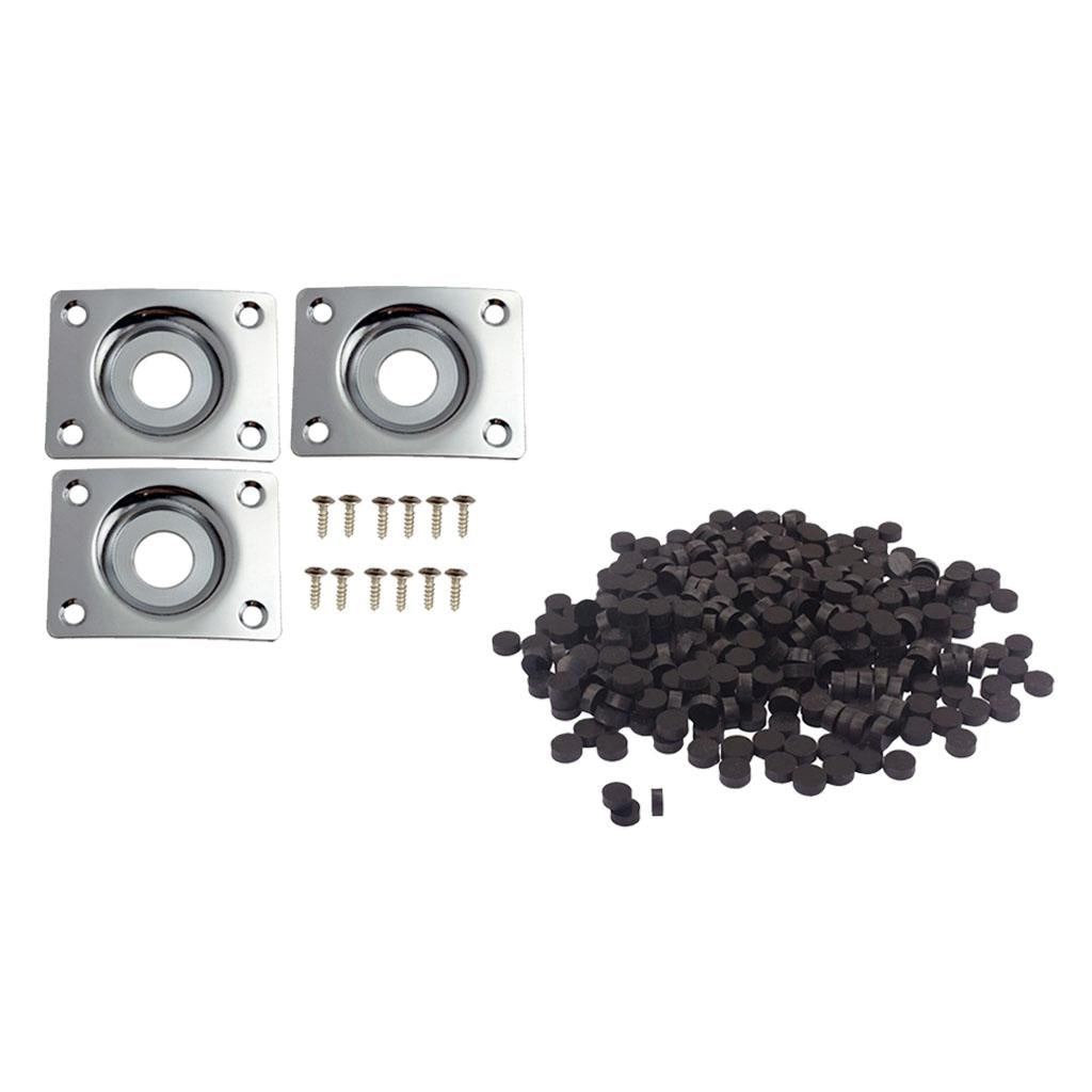 3pcs Guitar Output Jack Socket Plate+300pcs Fingerboard Fretboard Dots Inlay