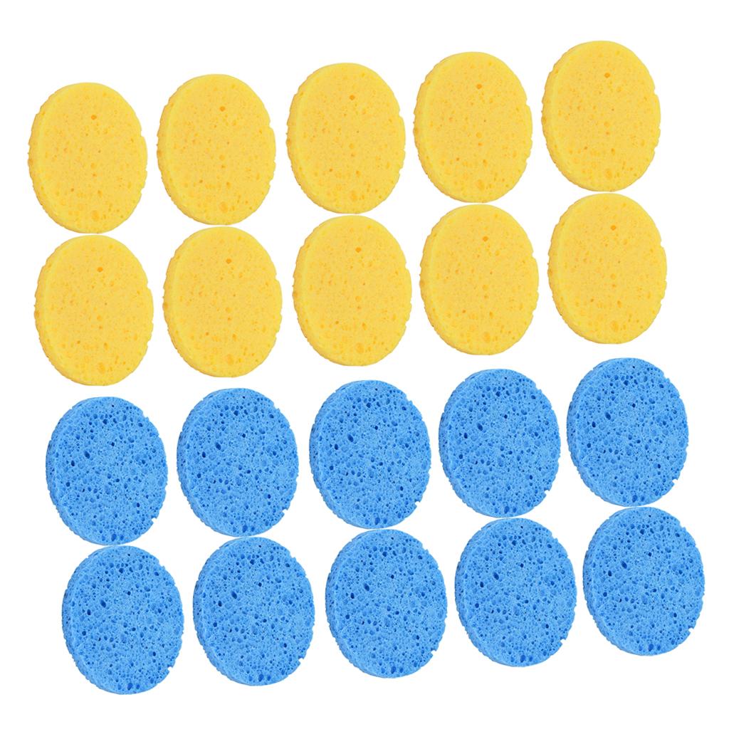 20Pcs Face Cleansing Washing Pad Puffs Makeup Cosmetic Removal Round Sponges