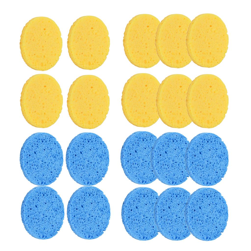 20Pcs Face Cleansing Washing Pad Puffs Makeup Cosmetic Removal Round Sponges