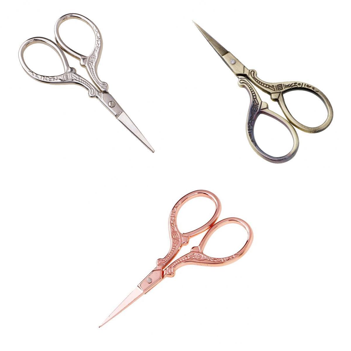 3pcs Vintage European Sewing Embroidery Scissors Cross Stitch Cutting Tools