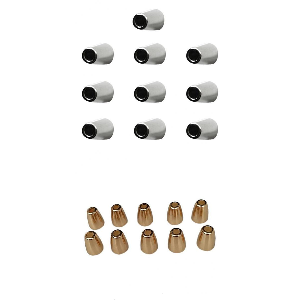 20x Bell Backpack Tent Clothes Locks Cord End Cap String Stopper Gold Silver