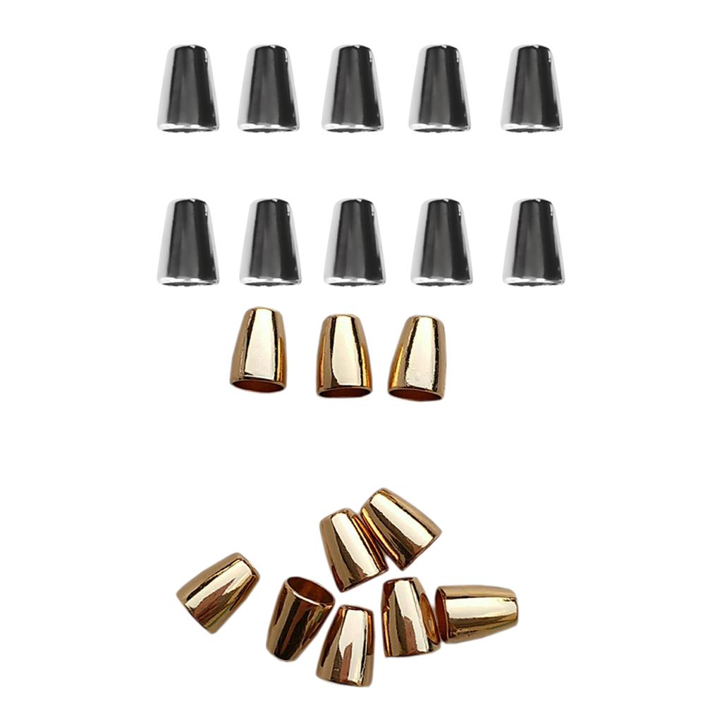 20x Bell Backpack Tent Clothes Locks Cord End Cap String Stopper Gold Silver