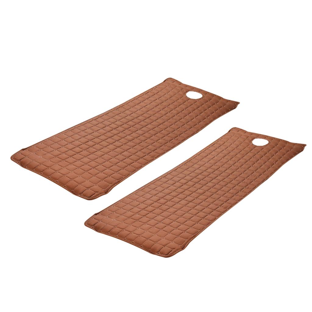 2 Pieces Beauty Salon Massage Bed Mattress Sheet with Face Hole Coffee