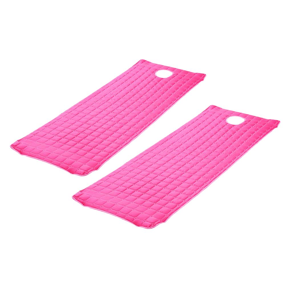 2 Pieces Beauty Salon Massage Bed Mattress Sheet with Face Hole Rose Red