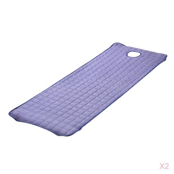 2 Pieces Beauty Salon Massage Bed Mattress Sheet with Face Hole Smoky