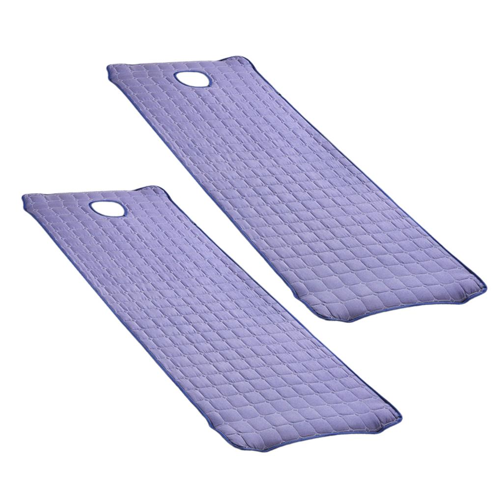 2 Pieces Beauty Salon Massage Bed Mattress Sheet with Face Hole Smoky