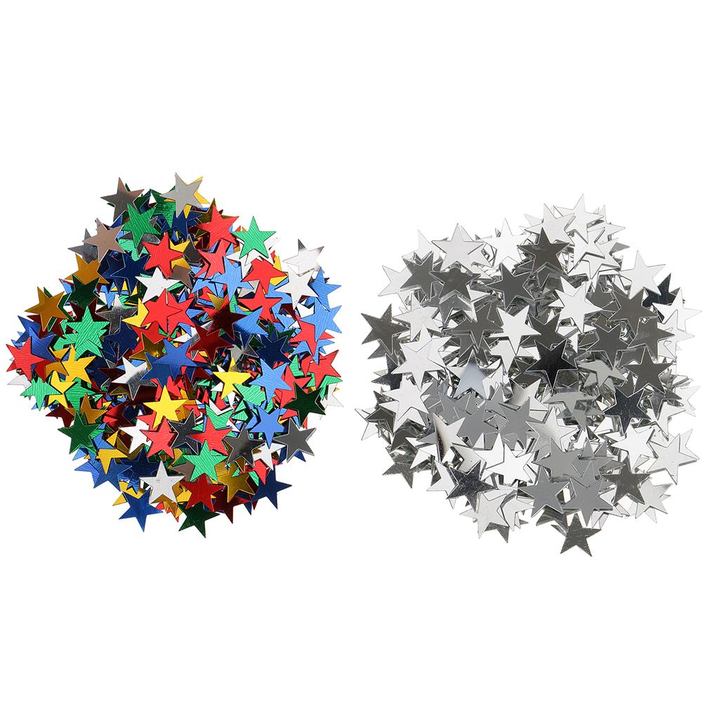 2 Bags Star Table Confetti Wedding Birthday Scatter DIY Multicolor & Silver