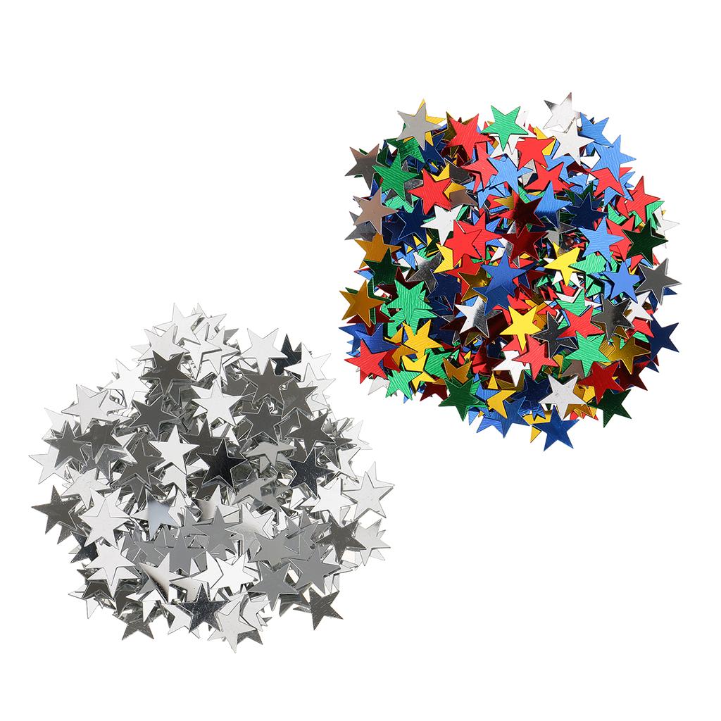 2 Bags Star Table Confetti Wedding Birthday Scatter DIY Multicolor & Silver