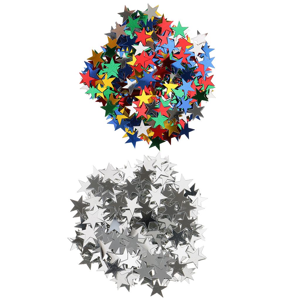 2 Bags Star Table Confetti Wedding Birthday Scatter DIY Multicolor & Silver