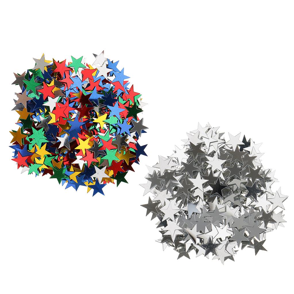 2 Bags Star Table Confetti Wedding Birthday Scatter DIY Multicolor & Silver