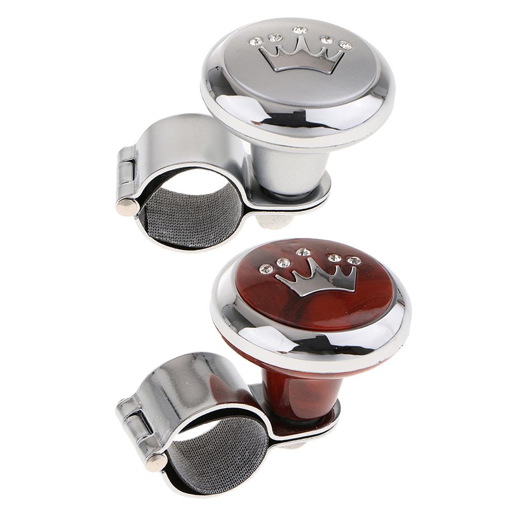 2Pcs Steering Wheel Aid Power Handle Assister Spinner Knob for Car Truck