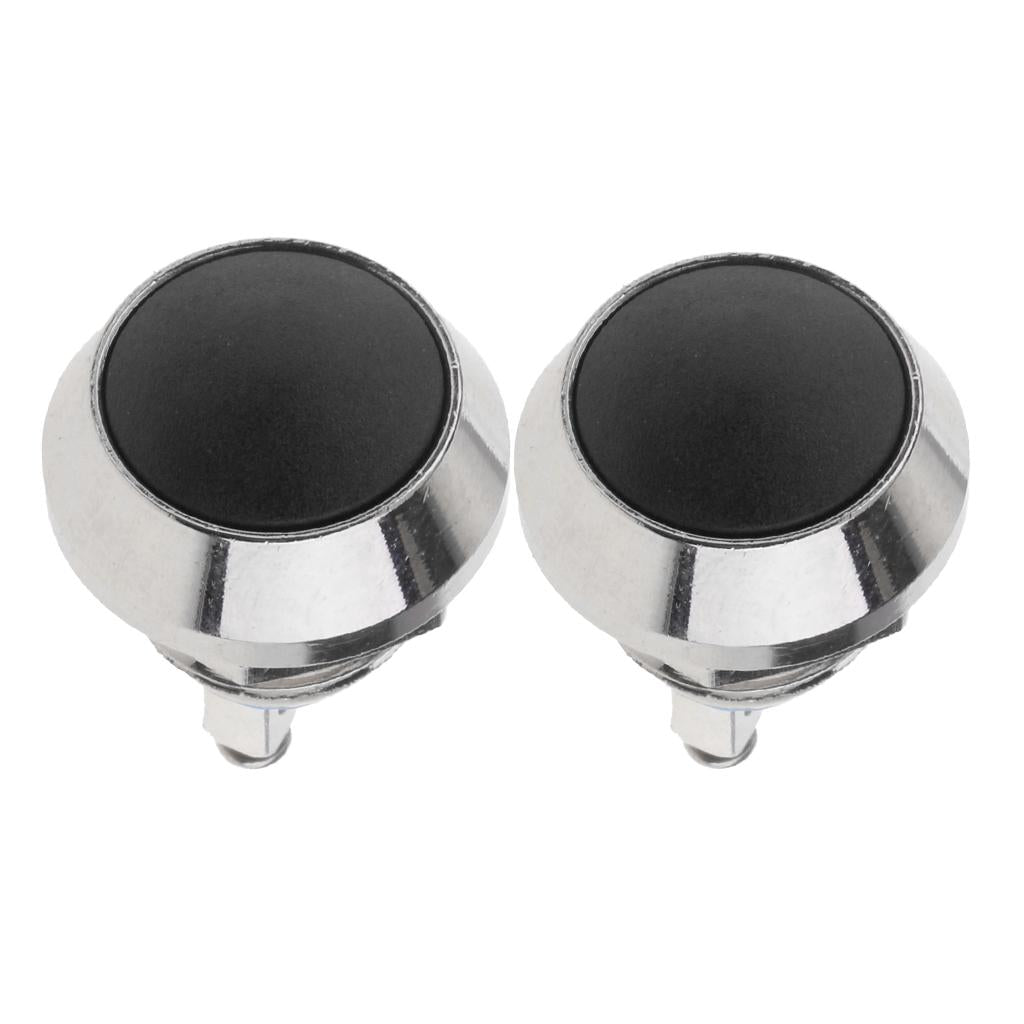 2Pcs 12mm Round Metal SPST Momentary Push Button Switch 1NO P67 Waterproof