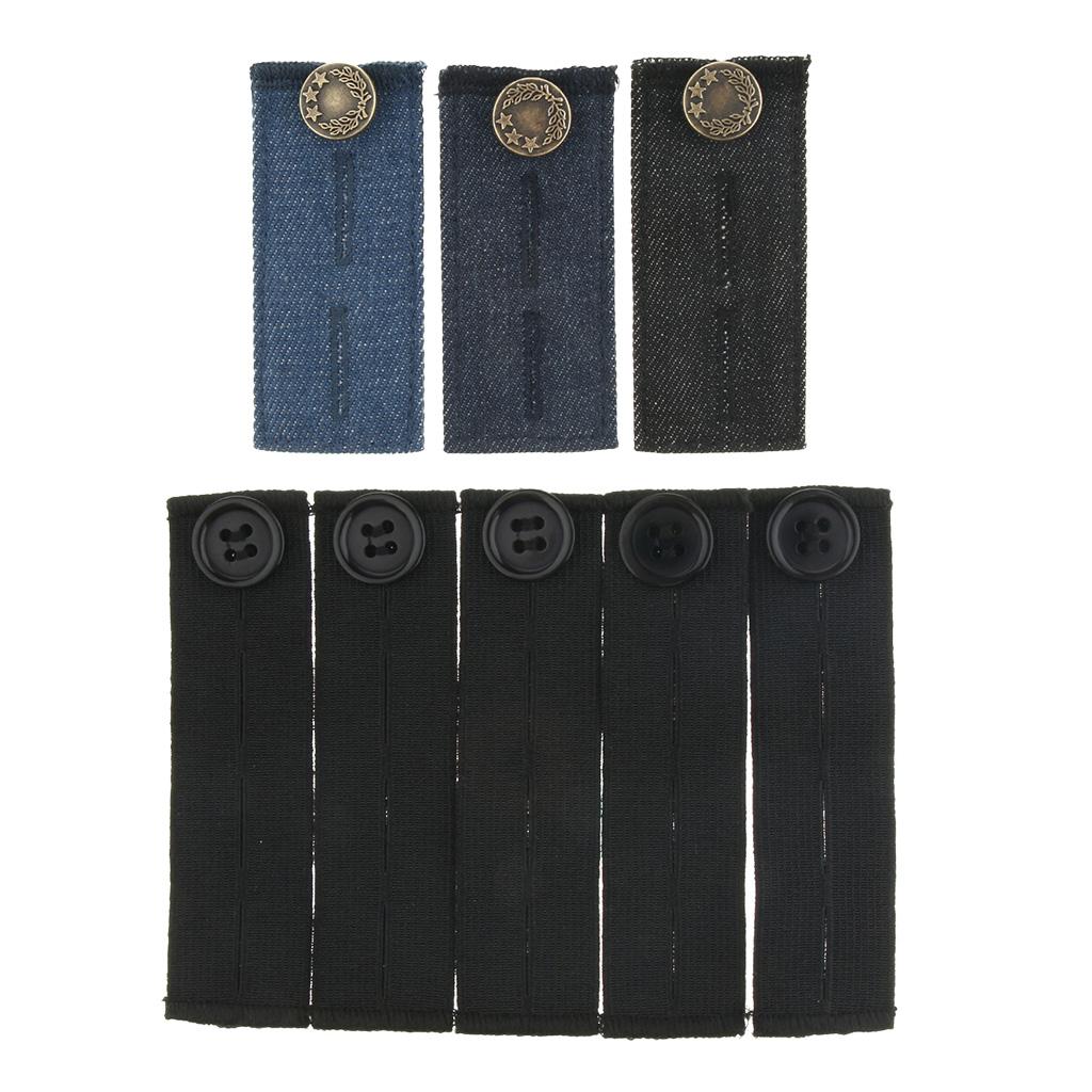 8x Jeans Denim Pants Waist Extender Adjustable Trouser Button Extender