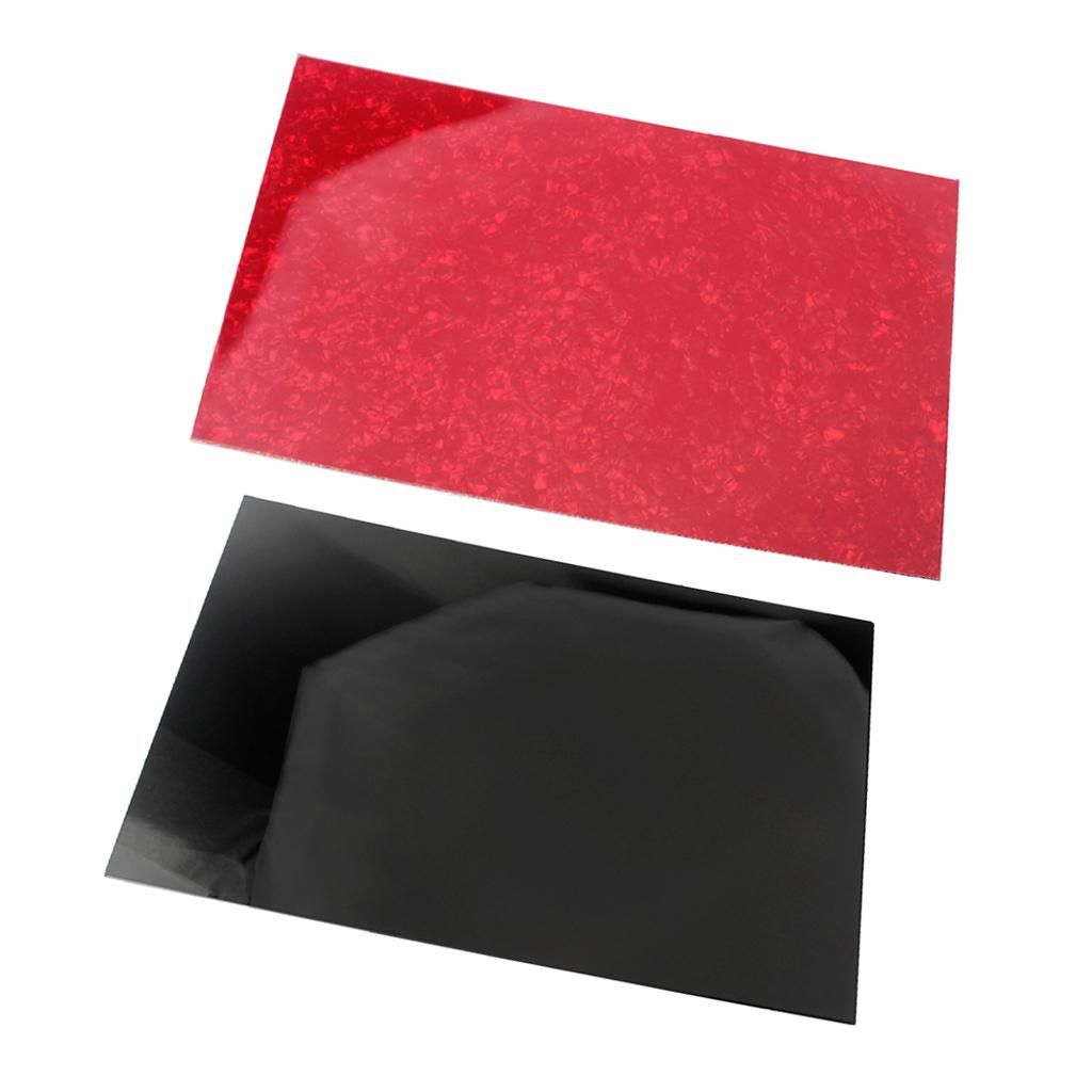 2 Pieces 3 Ply Guitar Pickguard Blank Material Scratch Plate Sheet