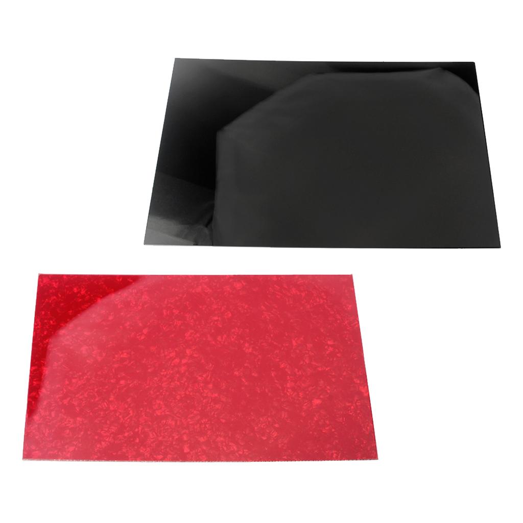 2 Pieces 3 Ply Guitar Pickguard Blank Material Scratch Plate Sheet