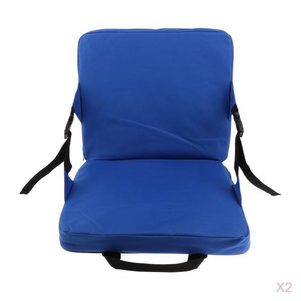 2pcs Foldable Rocking Chair Cushion Pad Outdoor Camping Beach Stadium Seat