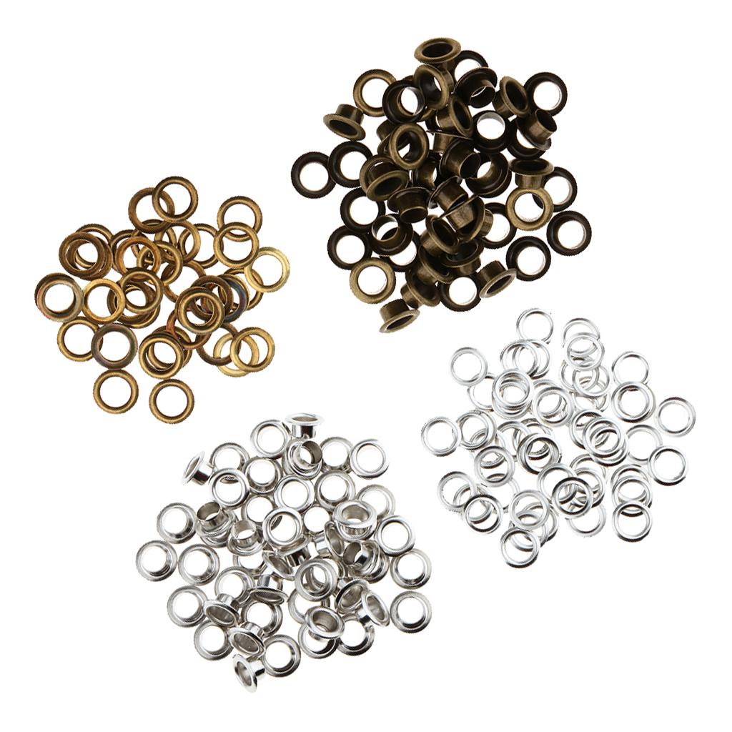 100 sets Metal Eyelets with Washers Leathercraft Accessories 11mm Mixed