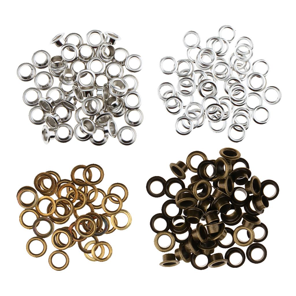100 sets Metal Eyelets with Washers Leathercraft Accessories 11mm Mixed