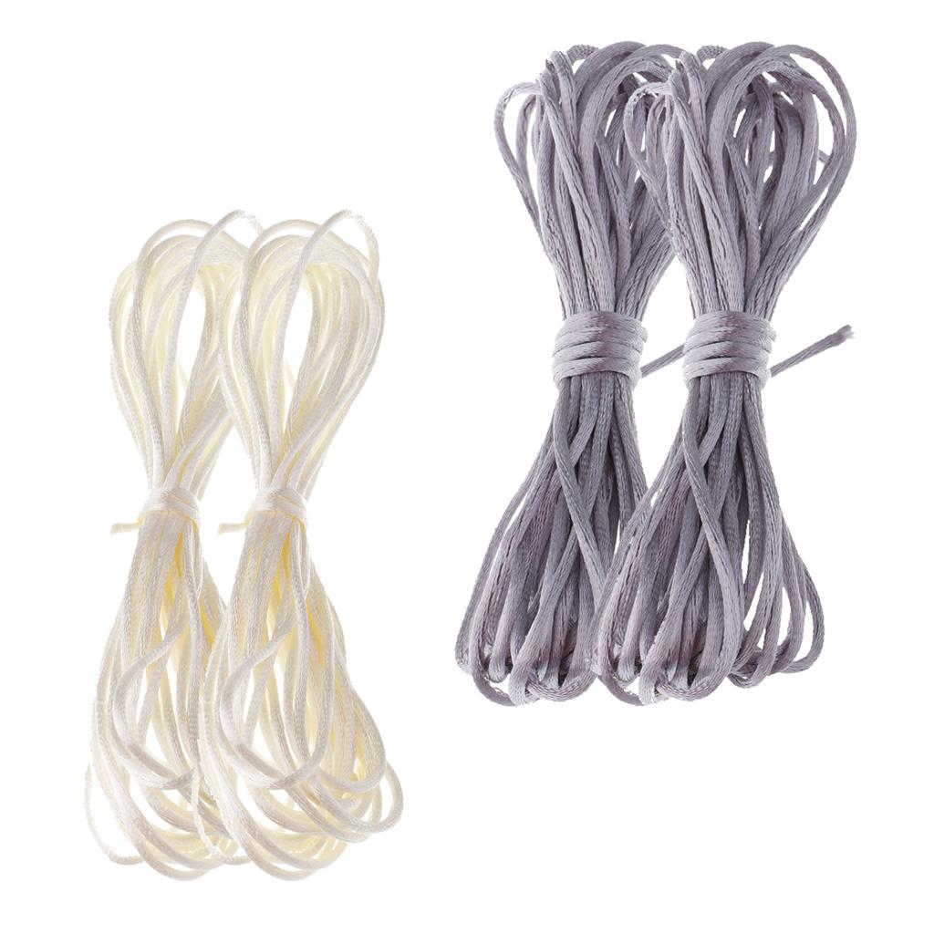 4pcs 5 Meters Wax Cord String Thread Line for Bracelet Necklace Beads