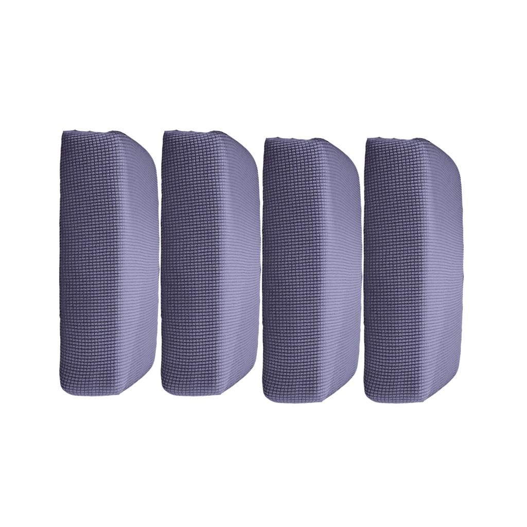 4Pcs Sofa Futon Seat Cushion Cover Couch Slipcover Protector Gray_Size S