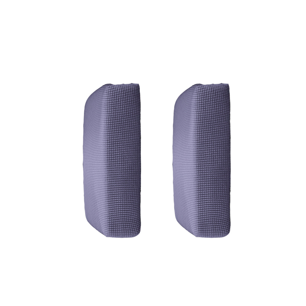 2Pcs Sofa Futon Seat Cushion Cover Couch Slipcover Protector Gray_Size S