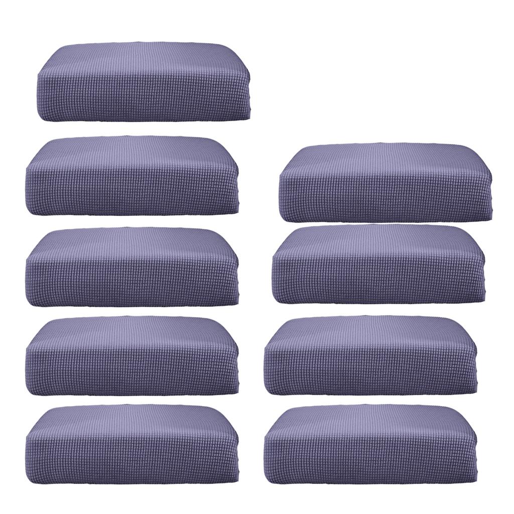 9Pcs Sofa Futon Seat Cushion Cover Couch Slipcover Protector Gray_Size S