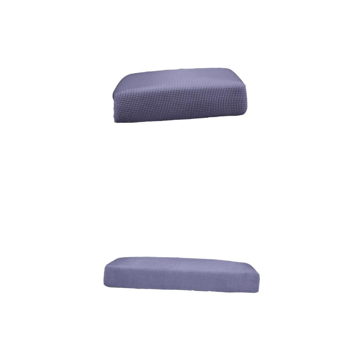 2Pcs Sofa Futon Seat Cushion Cover Couch Slipcover Protector Gray_Size S &M