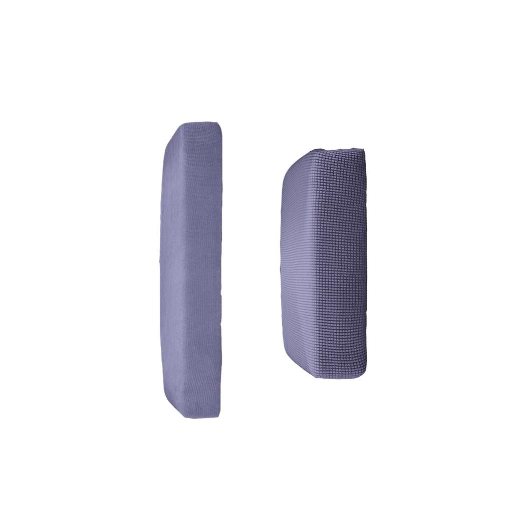 2Pcs Sofa Futon Seat Cushion Cover Couch Slipcover Protector Gray_Size S &M
