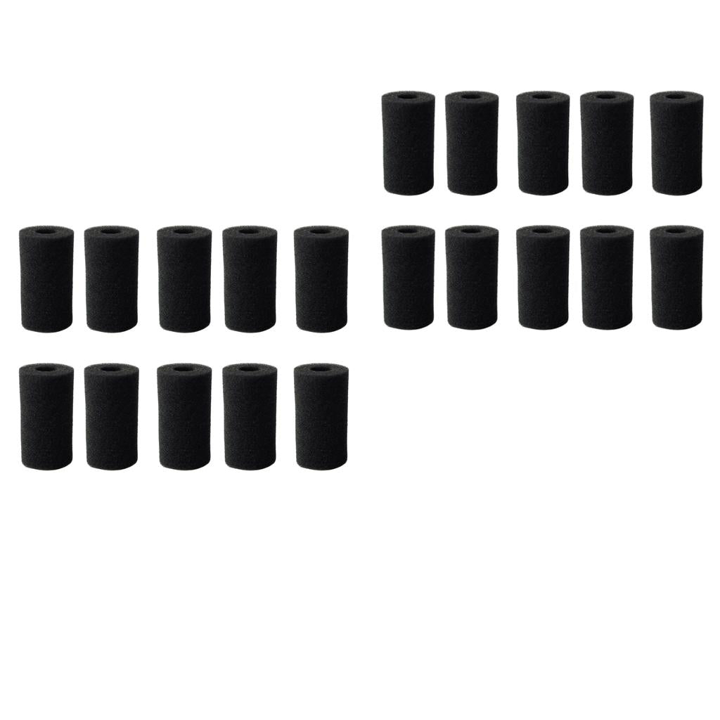 20Pcs Useful Aquarium Fish Tank Filter Sponge Pad- Black hole 2cm and 1cm