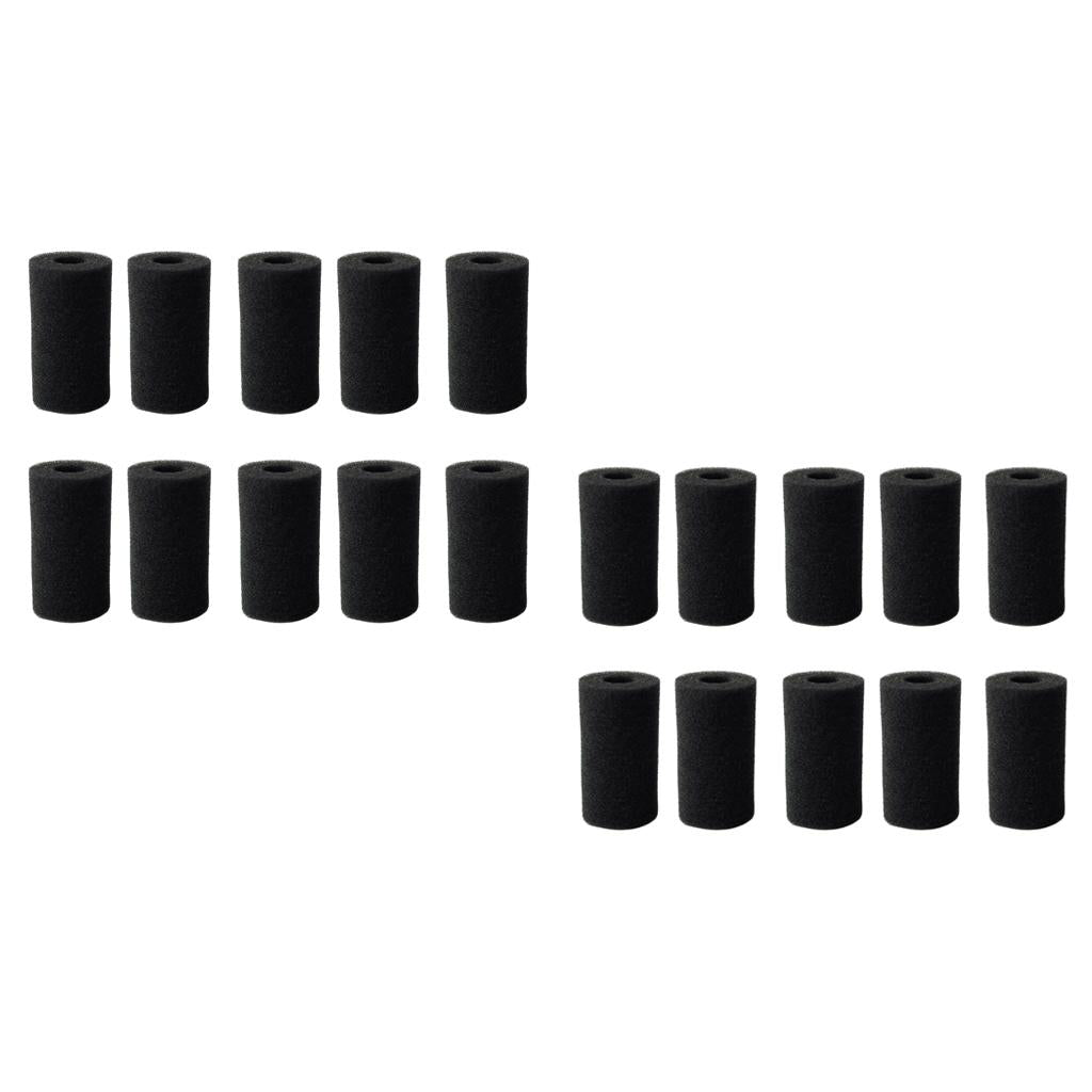 20Pcs Useful Aquarium Fish Tank Filter Sponge Pad- Black hole 2cm and 1cm