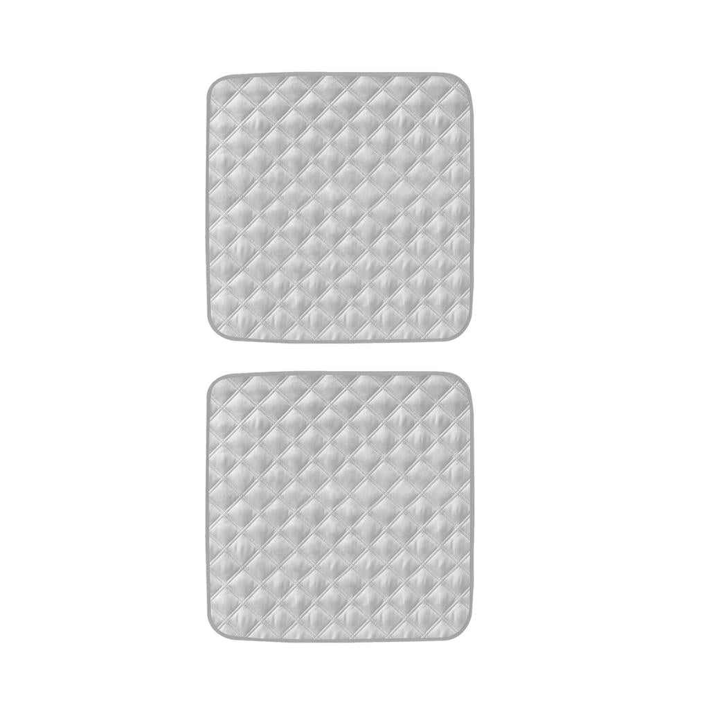 2Pcs Absorbent Washable Chair Protector Pad For Incontinence Gray