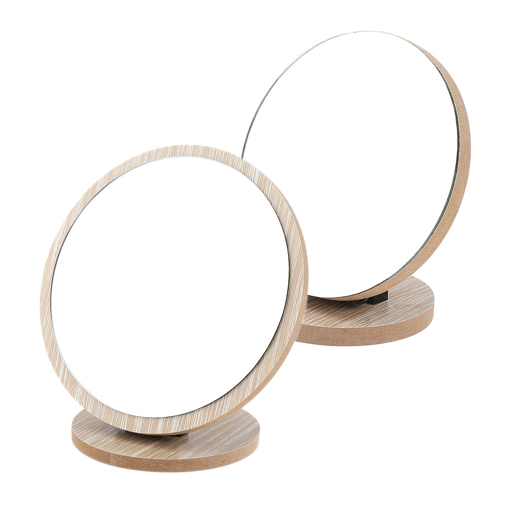 2x Portable Folding HD Cosmetic Tabletop Compact Makeup Mirrors for Travel