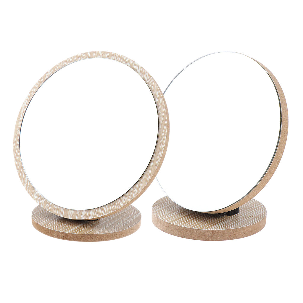 2x Portable Folding HD Cosmetic Tabletop Compact Makeup Mirrors for Travel