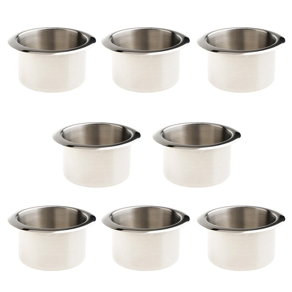 8 Stainless Steel Cup Drink Holder Polished for Marine Car Truck Camper RV