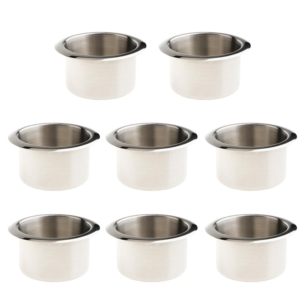 8 Stainless Steel Cup Drink Holder Polished for Marine Car Truck Camper RV
