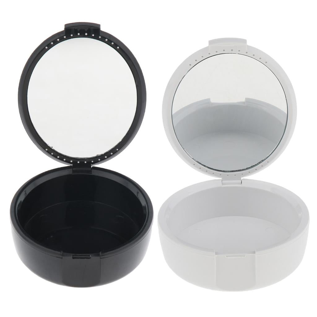 2 Pieces Mouth Guard Case Orthodontic Retainer Box Denture Storage Container