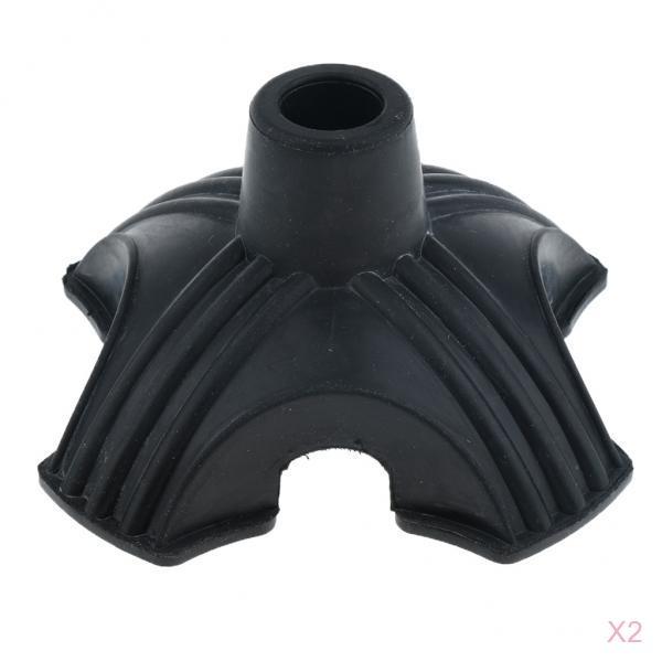 2 Pieces Quad Rubber Replacement Tip For Cane Walking Stick Crutches 7/8 in
