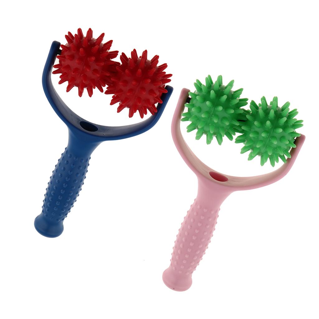 2 Pieces Acupuncture Spiky Massage Ball Shoulder Muscle Massager Tools