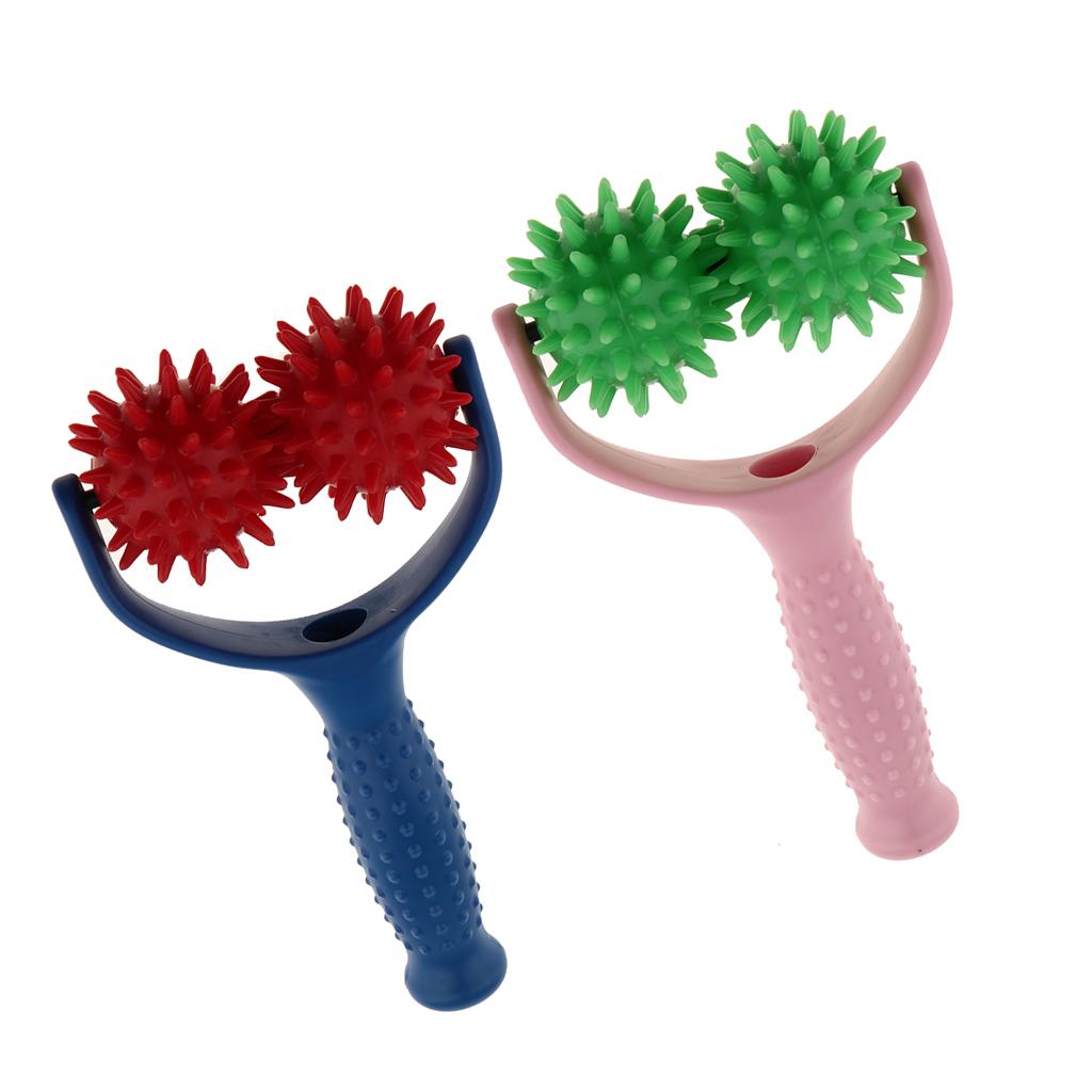 2 Pieces Acupuncture Spiky Massage Ball Shoulder Muscle Massager Tools