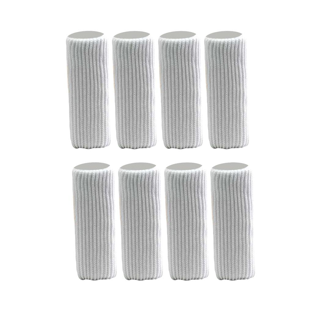 8x11cm Furniture Feet Caps Covers/Knitted Chair Leg Socks White