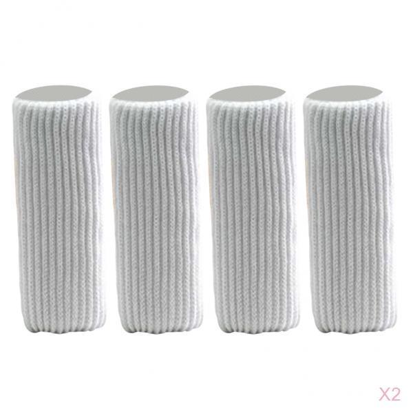 8x11cm Furniture Feet Caps Covers/Knitted Chair Leg Socks White