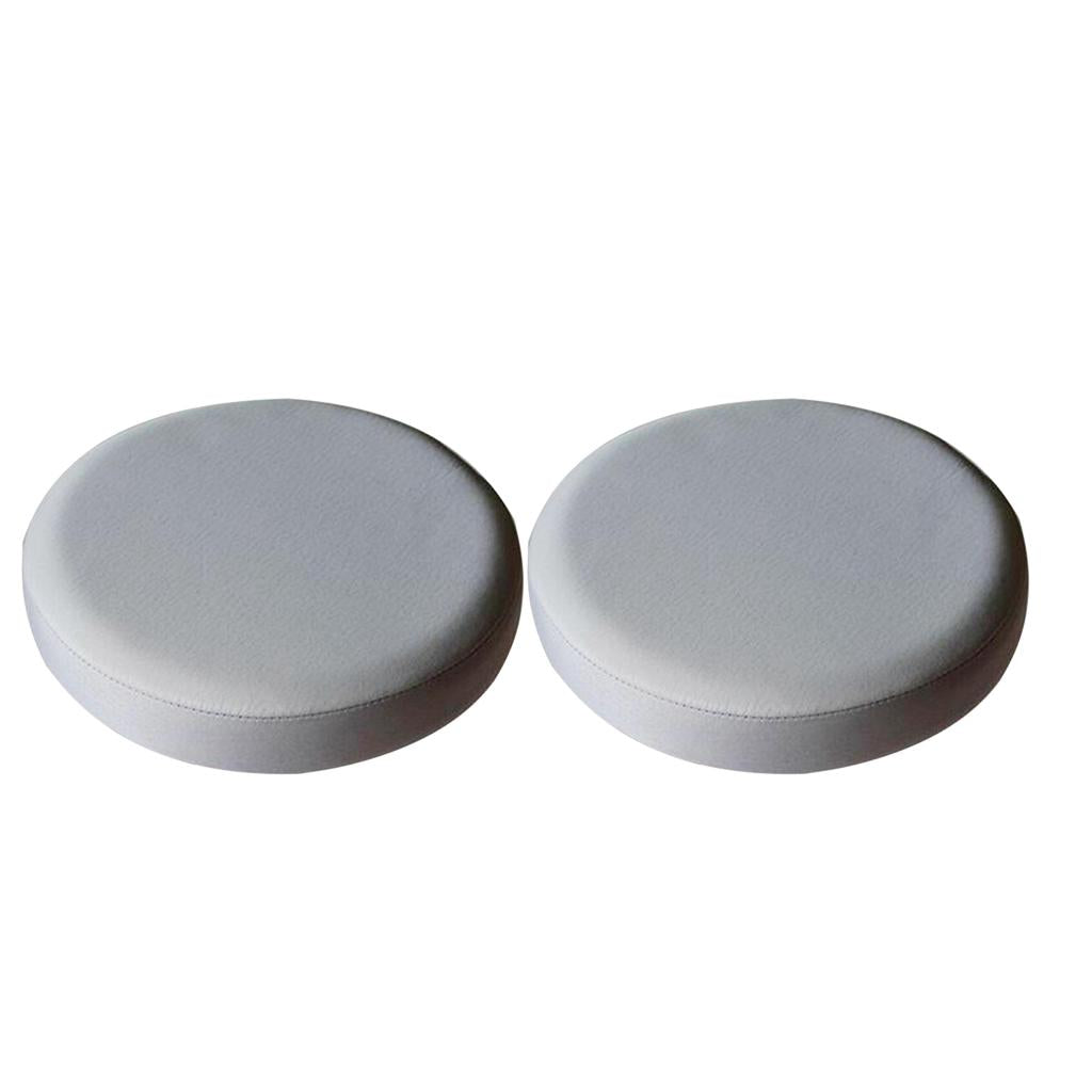 2xSmooth Surface Bar Stool Cover Round Lift Chair Seat Sleeve Grey_35x10cm