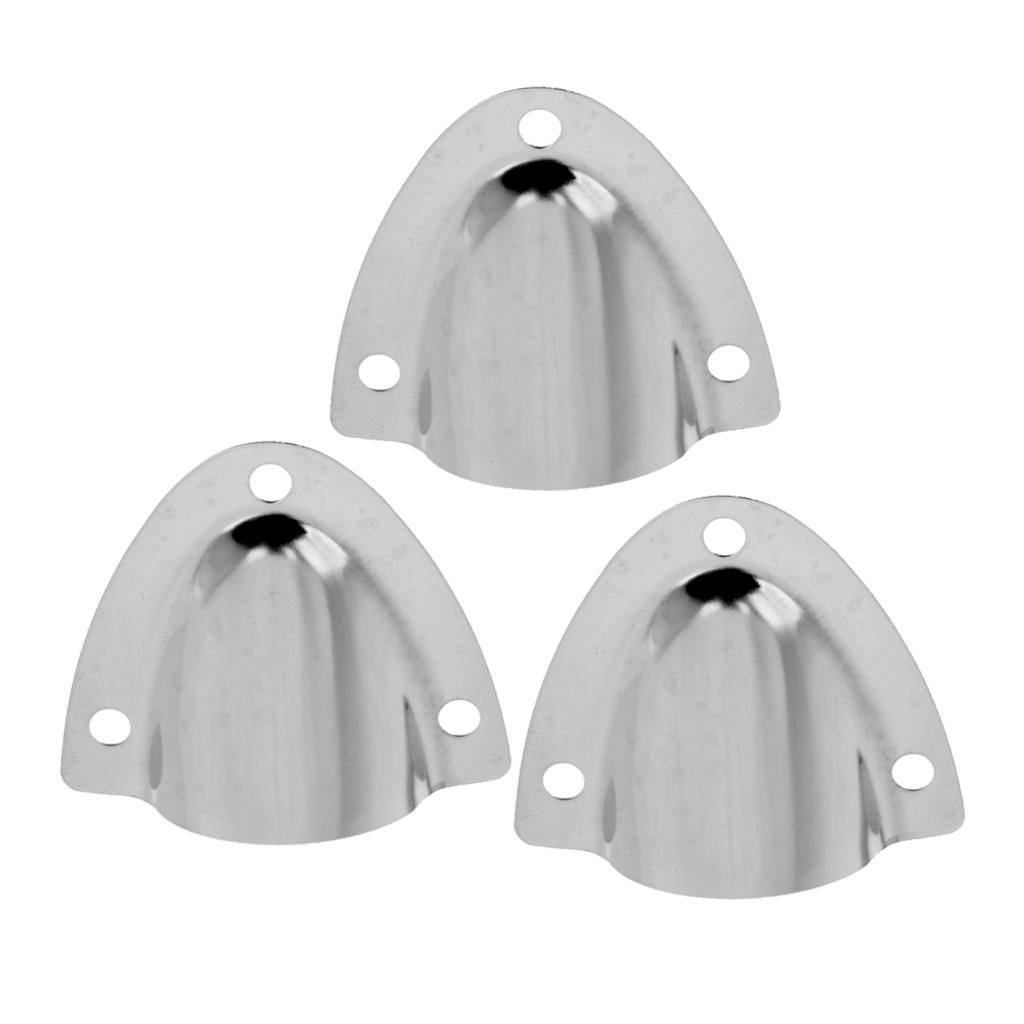 3pcs Stainless Steel 316 Midget Clam Shell Wire Cable Vent Cover For Boat