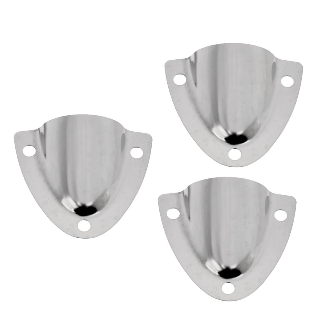 3pcs Stainless Steel 316 Midget Clam Shell Wire Cable Vent Cover For Boat